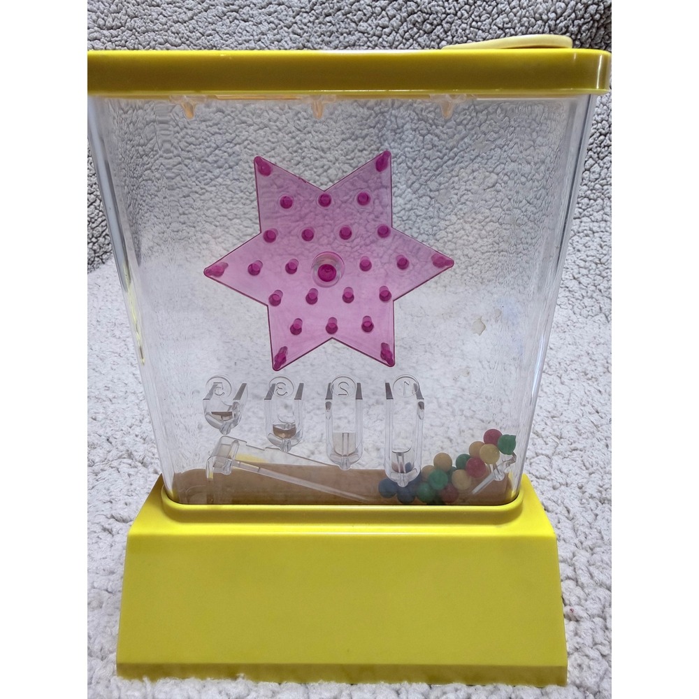 Vintage 1976 Tomy Waterful Starball Handheld Water Game Yellow Made in Japan - Picture 3 of 5
